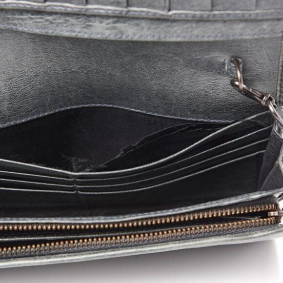 Balenciaga Agneau Classic Hardware Continental Wallet on Strap Anthracite - Picture 16 of 16